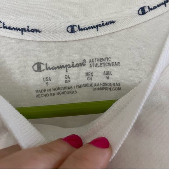 CHAMPION • White Short Sleeve Logo Tee T-Shirt - Picture 4 of 6